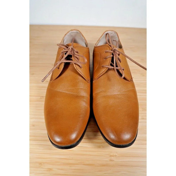 PERRY ELLIS PORTFOLIO MENS RYAN SIZE 11.5 DRESS SHOES NO BOX TAN COLOR - Picture 4 of 8